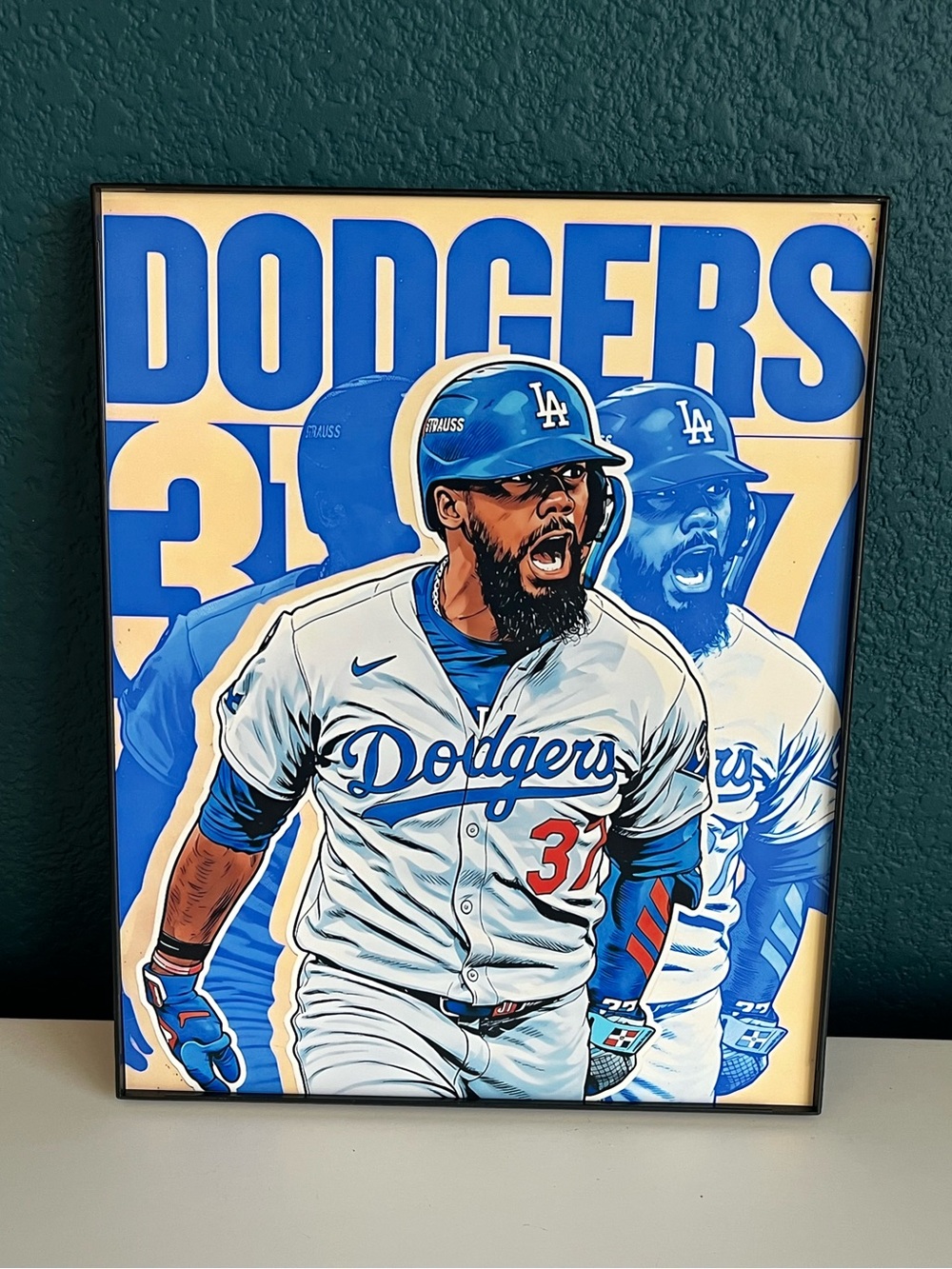 Los Angeles Dodgers MLB Baseball Teoscar Hernández LA Poster Print 8x10